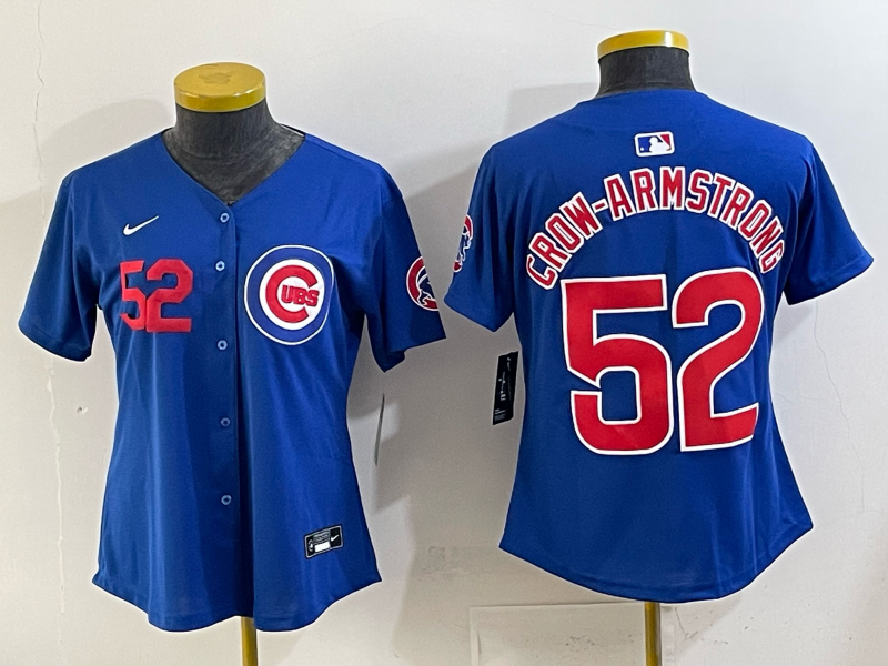 Youth Chicago Cubs #52 Crow Armstrong Blue Nike MLB 2025 Jersey 007
